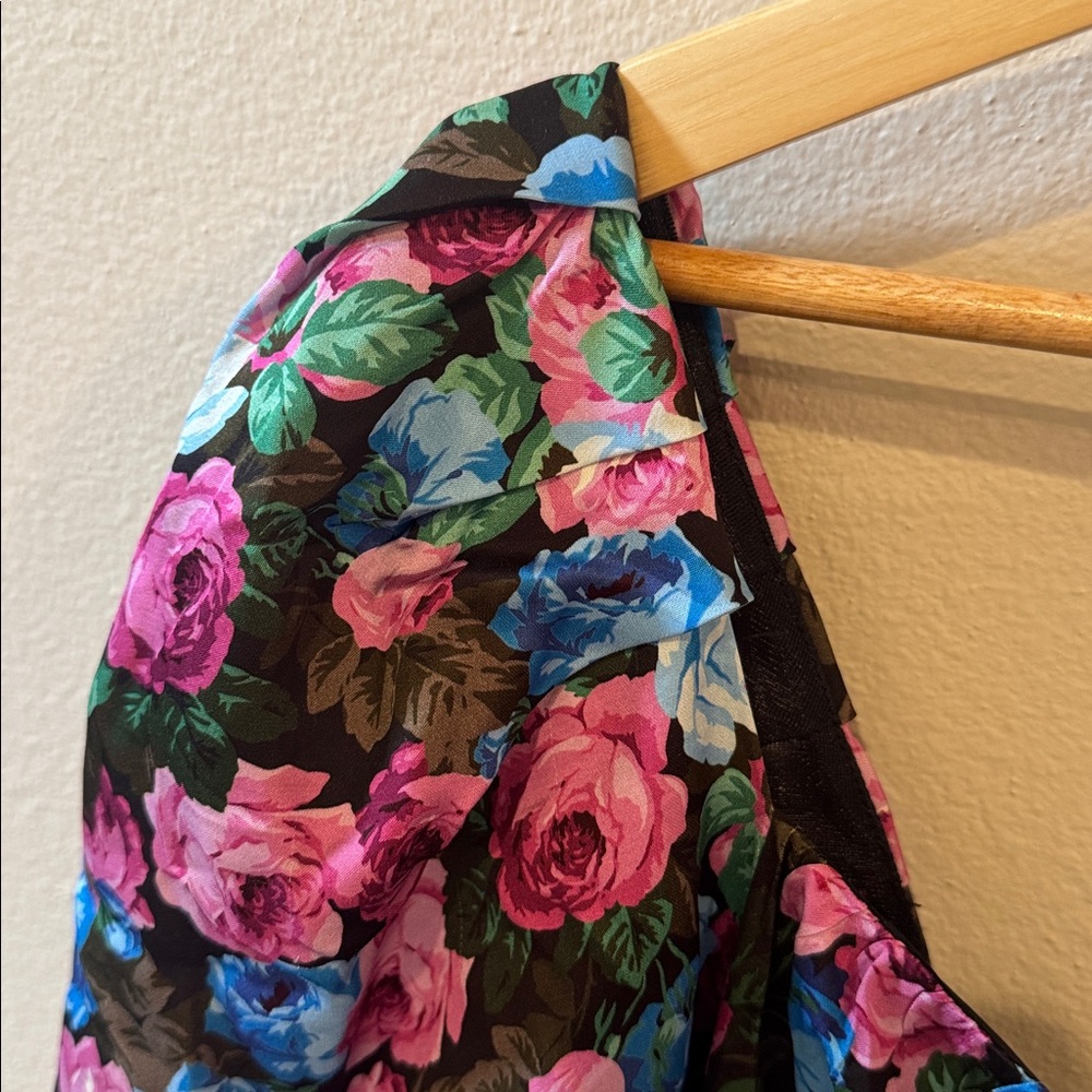 NWT Small For Love And Lemons Black Floral Marlei Mini Dress! - Picture 5 of 16